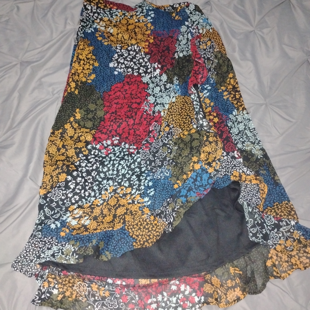Maurices Multicolor Asymmetrical Skirt